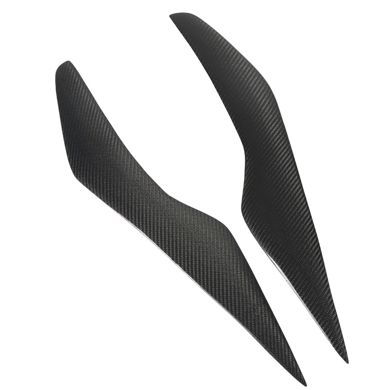 Front Headlight Eyelid Carbon Fiber Headlight Eyebrow Cover Replacement for