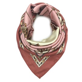 YOUR SMILE Silk Like Scarf Women's Fashion Pattern Large Square Satin Headscarf Head Dress (201)