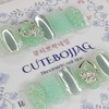 Mint Mary Handmade Nail Tips - Coffin Egg / 민트