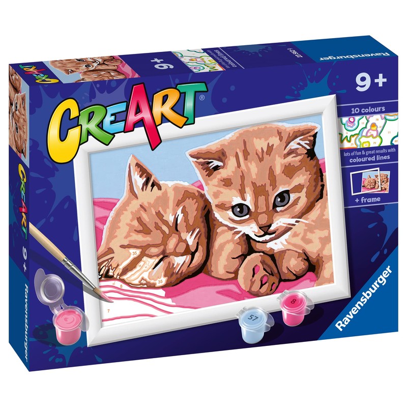 Ravensburger CreArt: Gattini amici – Dipingere con i Numeri per