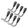 KOMBIUDA 8PCS Mini Compass Keychain with Lanyard Portable Outdoor Pendant