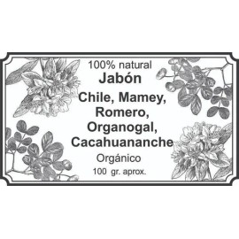 5 Jabones Cacahuananche Chile Romero Mamey Organogal Natural                                                                                          