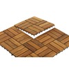 Bare Decor BARE-WF2009 Solid Teak Wood Interlocking Flooring Tiles (Pack