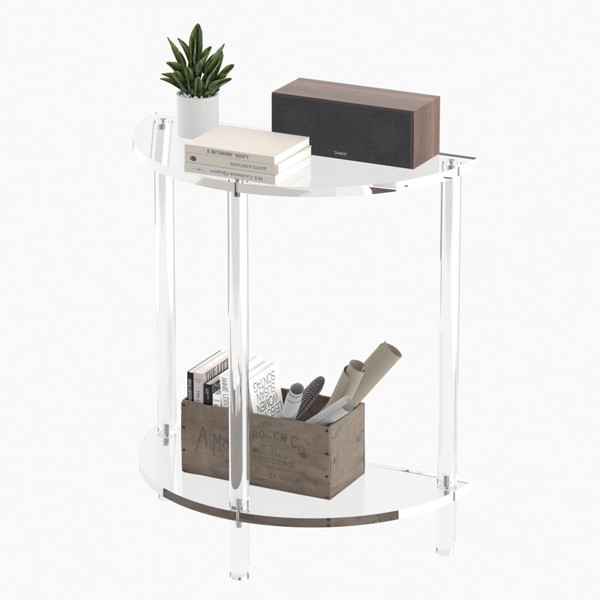 Carzi-Crea Acrylic Console Table 11.8" D x 23.6" W x