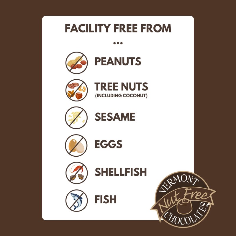 Vermont Nut Free Chocolates Boxed Chocolates (Truffle Assortment) 12-Piece, Nut-Free,