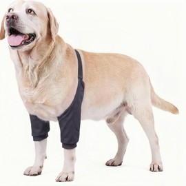 BWZYdy Dog Leg Sleeve - Protective Dog Sleeve for Elbow and Leg Support, Comfortable Dog Elbow Protector for Joint Care (Black, 65-75 pounds)