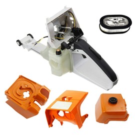 HUYUR Rear Handle Fuel Tank Air Filter Cover & Shroud Top Cover for STIHL MS440 Chainsaw