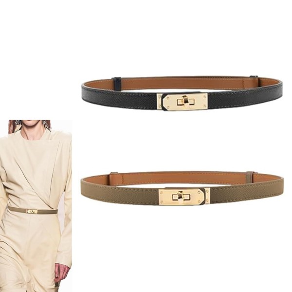 2 piezas de moda oro hebilla cinturón las mujeres,las mujeres