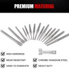 Jiimee 16 Pcs Punch and Chisel Set, Including Taper Punch,