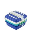 T-WORLD 4080 Stackable Picnic Case, Square Shape, 3 Tiers, Blue,