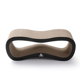 Generic Cardboard Cat Scratching, Large, Wavy Sam, Rascadores para Gatos, Rcats USA, White/black