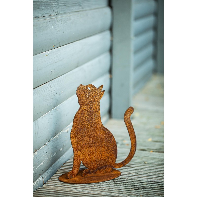 Bornhöft Garden Stake Cat Rental for Standing Metal Rust Garden