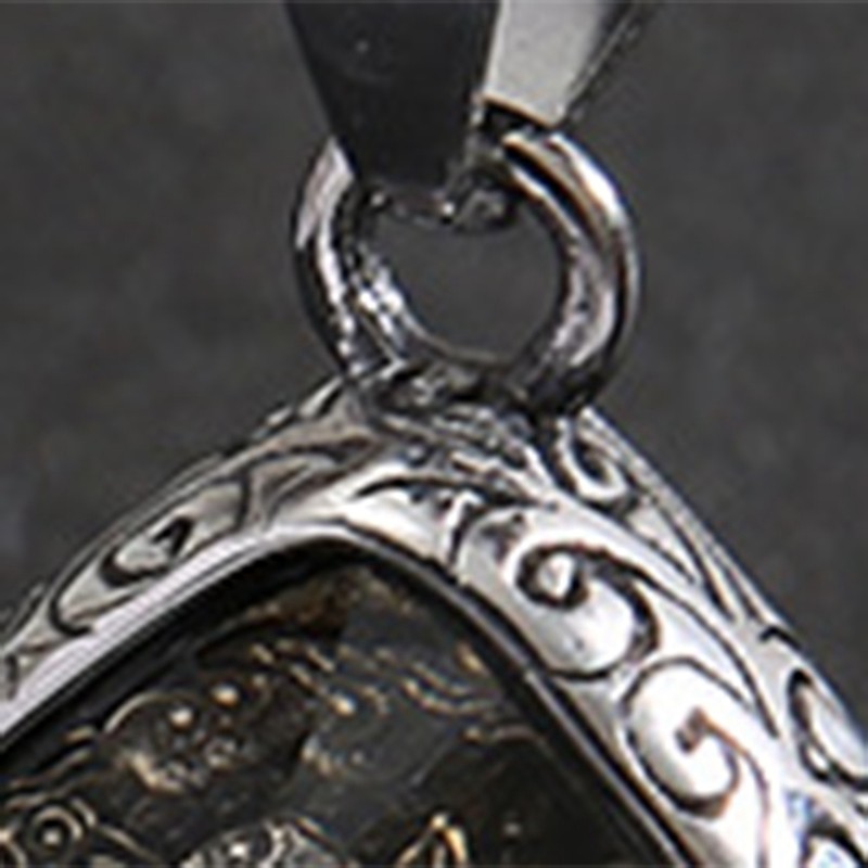Buddha Pendant Arc Cutting Ethnic Style Beautiful Practical Stainless Steel