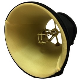 Royal Designs, Inc CS-102BLK/GL CS-102 Royal Designs Empire Clip on Chandelier Lamp Shade, Black, 3" x 4.25" x 4.25"