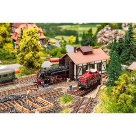 FALLER 222104 N Segment Turntable with Locomotive Shed, Track Width N