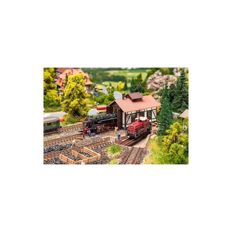 FALLER 222104 N Segment Turntable with Locomotive Shed, Track Width