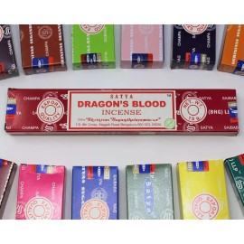 Satya Nag Champa Dragon's Blood Incense Sticks Agarbatti 6 Pack 15 gms.