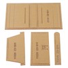 4Pcs Acrylic Template Card Holder DIY HandMade Leather Pattern Drawing