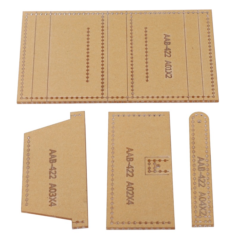 4Pcs Acrylic Template Card Holder DIY HandMade Leather Pattern Drawing