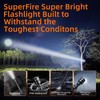 SuperFire Flashlights High Lumens Rechargeable, 2000 Lumens Super Bright LED