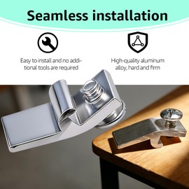 25-Pack Storm Door Panel Clips, with Screws 5/16" Offset Storm Aluminum Storm Window Clips-Screen Door Hardware,Metal Storm Window Retainer Clips