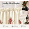 Christmas Kitchen Curtains Valance 3 Piece Set(Beige)