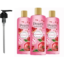 Pears Naturale Body Wash Pomegranate 250ml 3 Pack + Pump