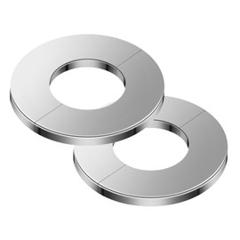 Wall Split Flange, Water Pipe Cover,Stainless Steel Round Escutcheon Plate,Water Pipe Trim Ring,Pipe Collar,Bathroom&Kitchen Toilet Floor Ceiling Plate Cover for 1"/28mm Dia Pipe 25 Type, 2Pcs