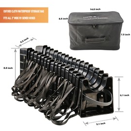 RV Sewer Hose Support 18FT – Telescopic Nesting Design with Flexible Strap Connection, Quick Setup & Compact Storage, Slope-Optimized Drainage, Waterproof Storage Bag Included