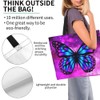 bositigo Purple Butterfly Gym Tote Bags for Women,Cute Butterfly Purse