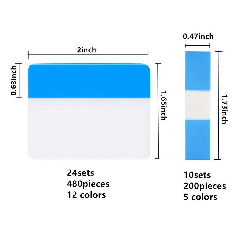 4EVERHOPE 680 Pieces Sticky Index Tabs, 2 Inch Page Marker