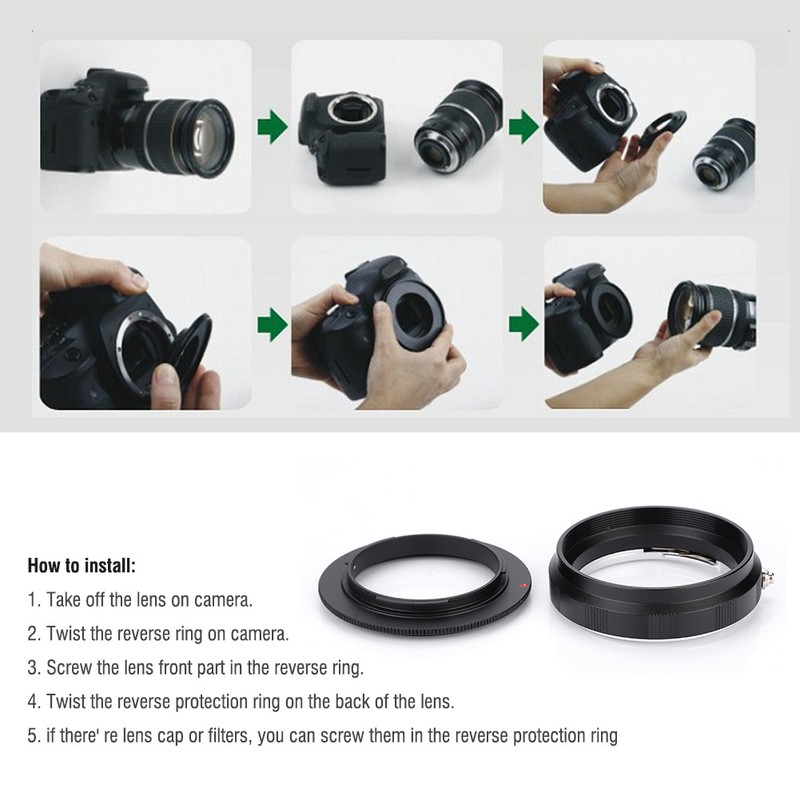 Reverse Macro Adapter Rear Lens Filter Ring for Nikon F
