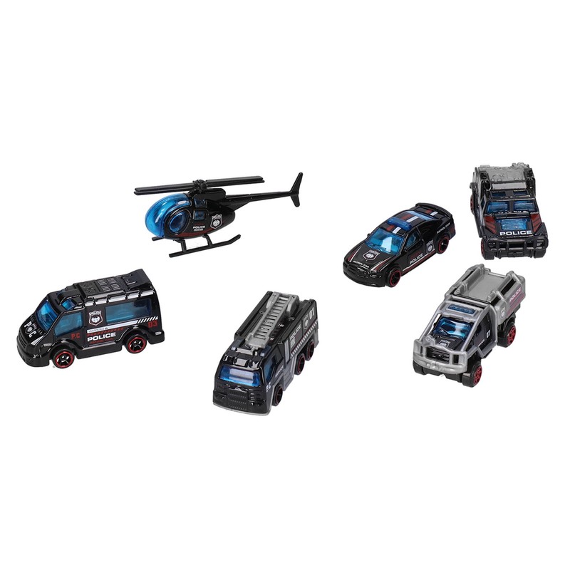 6pcs Children Alloy Car Model Kid Cute Simulated Car Helicopter