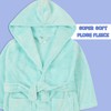 Metzuyan WS-AW22 Kids Girls Plain Dressing Robe Hooded Mint Bath
