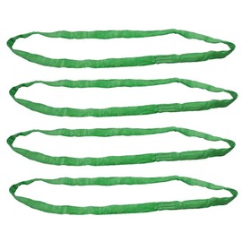 Mytee Products (4 Pack) Round Sling 10' Green 5300# Vertical 4200# Choker 10600# Basket