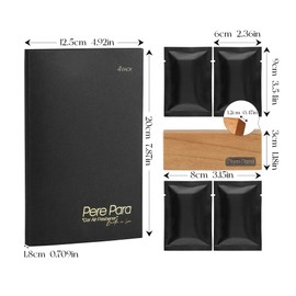 Wood Car Air Freshener Vent Clip (Burlywood, Amber)- Natural Scent Diffuser for Car, Truck & SUV with 4 Refreshing Scent Bags | Premium Essential Oil Starter Kit Gift for Men & Women