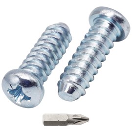 SKIR'CO (Pack of 30) Zinc Plated Euro Screws 6.2 x 19mm Drawer Guide Screws Flat Head Screws Hinge Screws