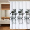 Gray Stone Shower Curtain Waterproof Mildew Proof Bath Curtain with