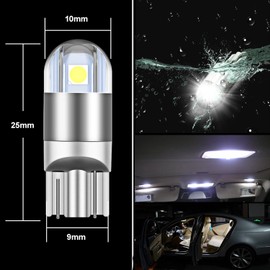 T10 W5W LED White Explosive Position Lamp W5w LED License Plate Lamp Meter Sphere Room Lamp Wedge Ball Cornering Lamp for Cars Vehicle Inspection 3030 Chip 2W 12V - 24V Set of 6
