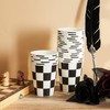 100 Pieces Checkered Cups 9 oz Checkered Paper Flag Race