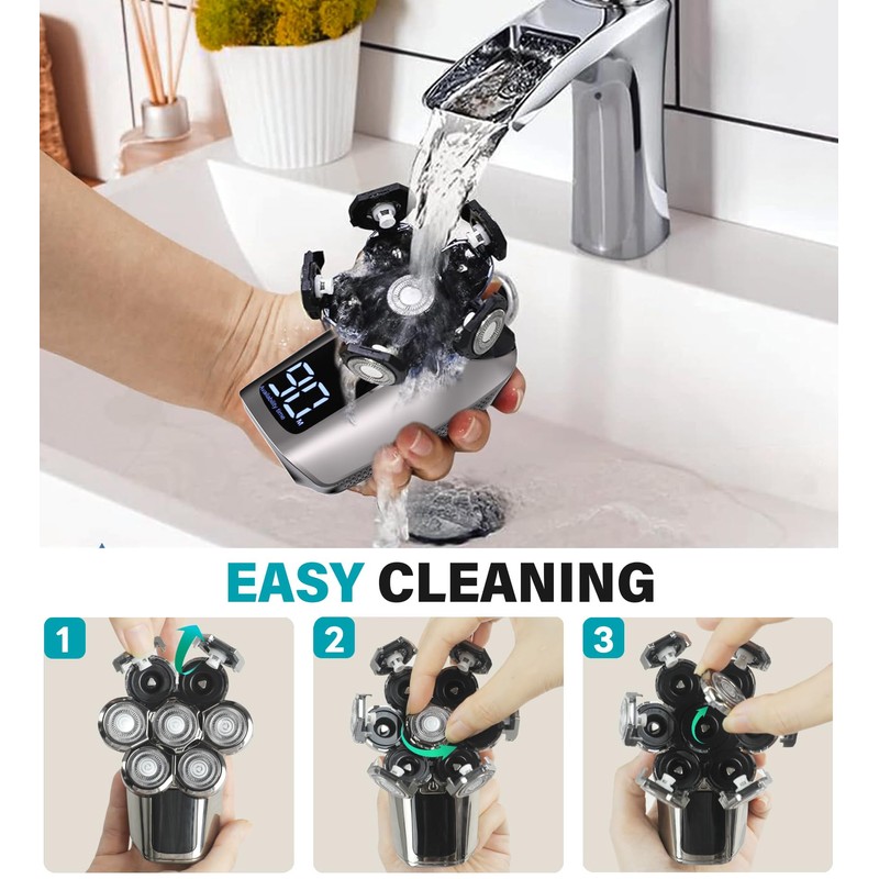Gisaae Head Shavers for Bald Men, Upgraded 7D Electric Razor,