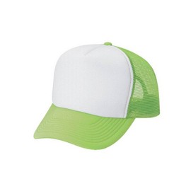 THATSRAD Gorra Blank Neon Mesh Trucker (Blanco/Verde neón)