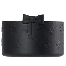 LUOTIVON 1Pcs Black Bow Protective Cup Boot for 20 30 40oz Cup Bumper, Silicone Tumbler Bottom Sleeve Cover Accessories