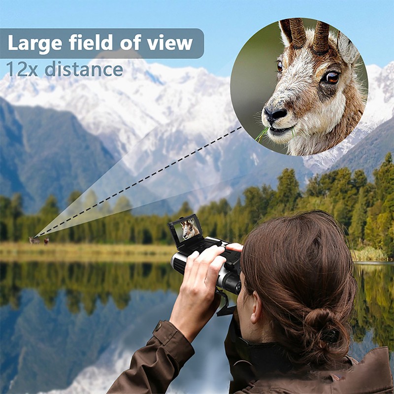2.4in LCD Display Digital Binoculars Camera 12X 5MP 32mm Lens