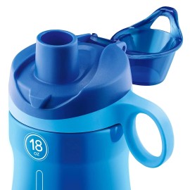 Pogo BPA-Free Tritan Plastic Water Bottle with Chug Lid 18 Oz Blue