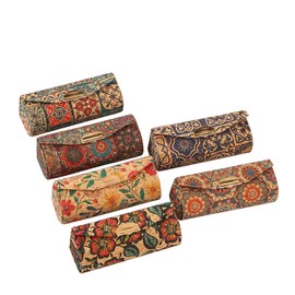 capasin Mandala Bohemian Style 6 Pcs Lipstick Case With Mirror Chapstick Holder Storage Vintage Makeup Box Small Gifts Case