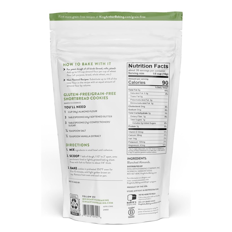 King Arthur, Flour Almond, 16 Ounce