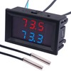 weideer Digital Thermometer Dual LED Display Fahrenheit to Centigrade Adjustable