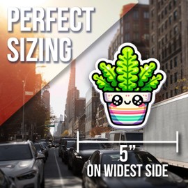 Cute Plant Pot Magnet - Indoor Garden Decor - Succulent Theme Kitchen Accessory - Refrigerator Magnet - Plant Lover Gift Idea - Happy Plant - Car Magnet - AAMT0362