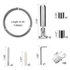 [5 Meters] Wall Mount Curtain Wire Rod Set with (20